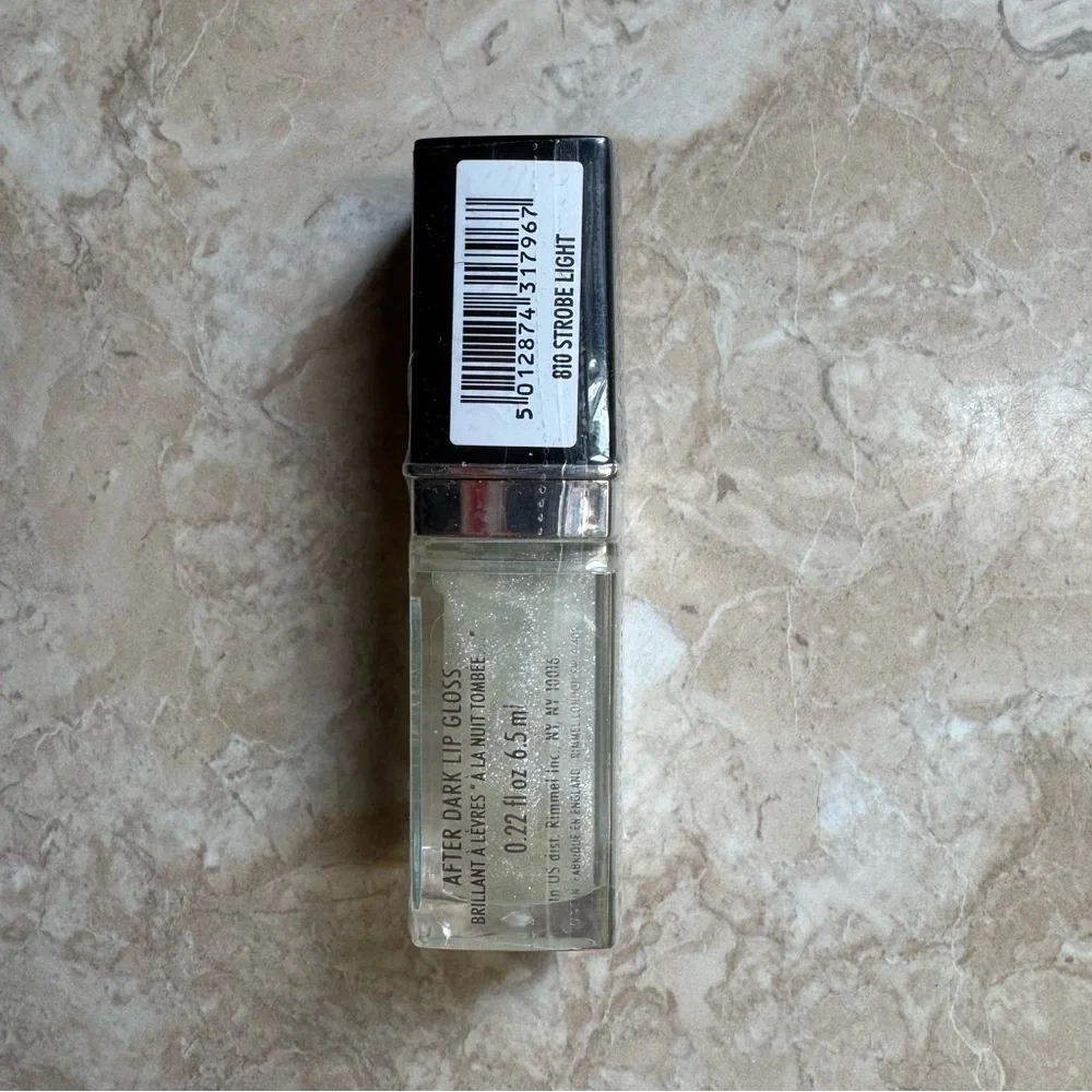 Rimmel Light Beam After Dark Lip Gloss 810 Strobe Light Silver Shimmer NWT